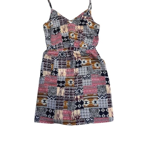 EUC Amanda Uprichard Silk Aztec Print Spaghetti Strap Dress w/ Pockets Size XS/P - Picture 3 of 6